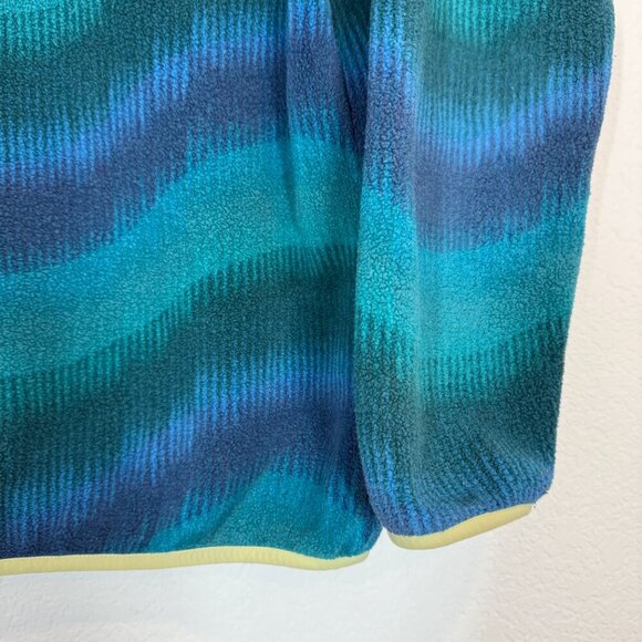 Patagonia Synchilla Snap-T Fleece Pullover Retro Wave Print Teal Blue Green XS - Picture 5 of 9